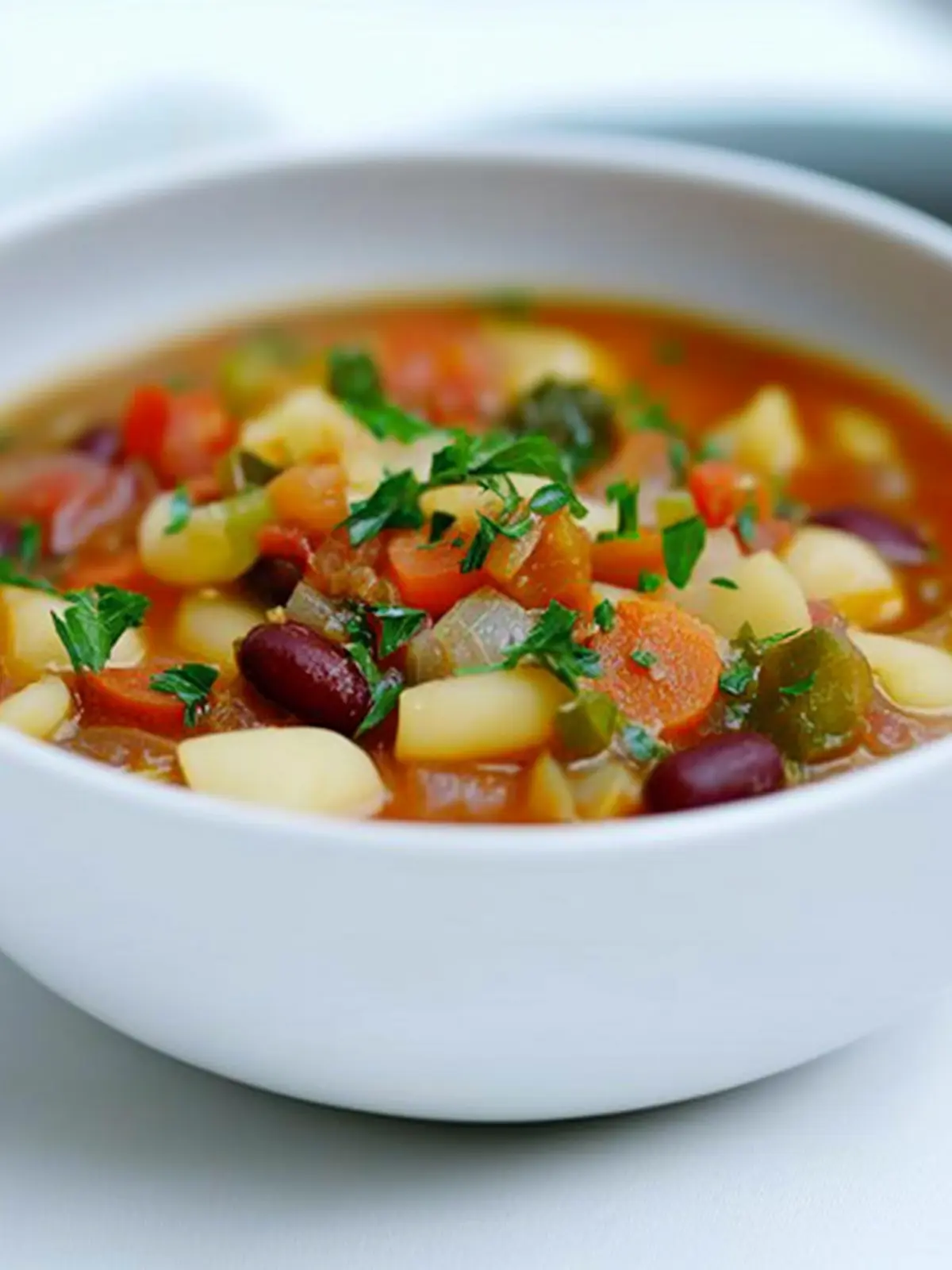 Delicious minestrone soup