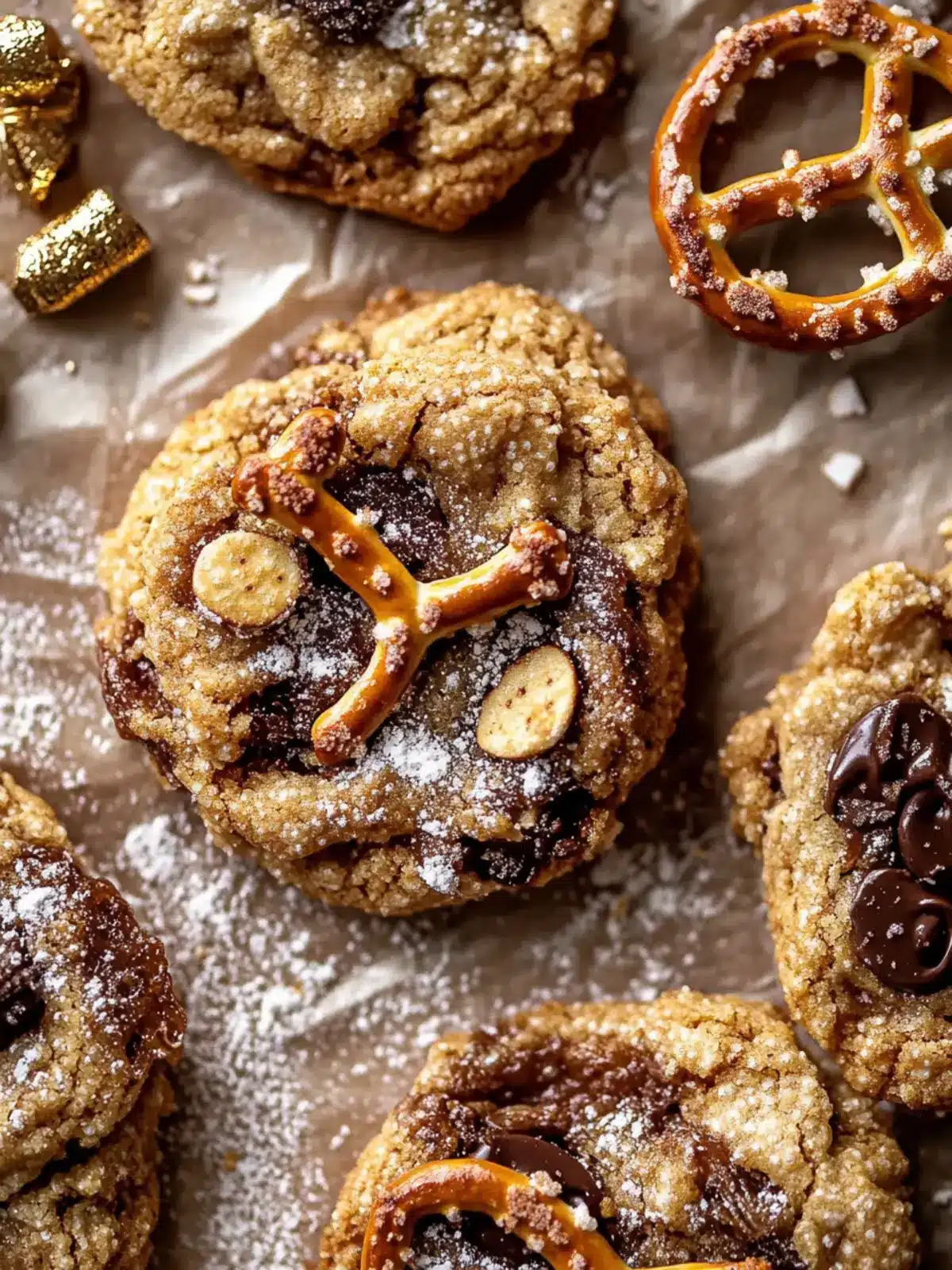 Salted Pretzel Praline Cookies