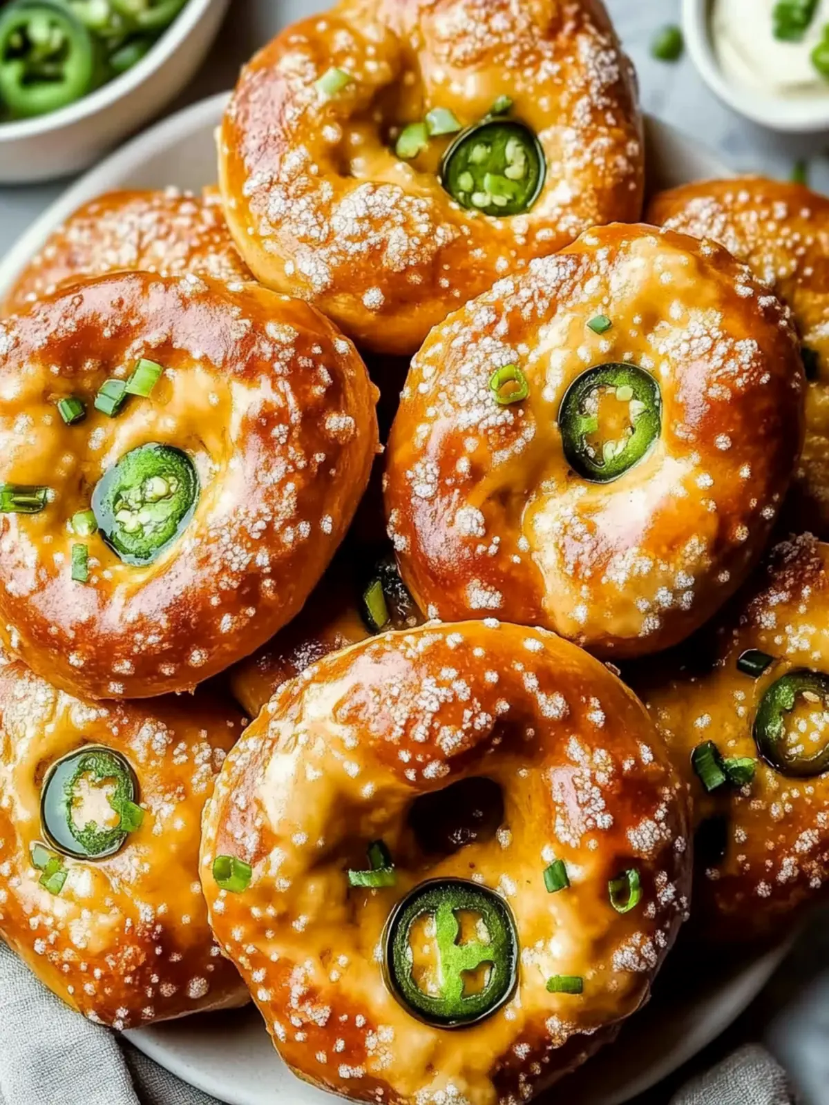 Homemade Jalapeño Cheddar Soft Pretzels