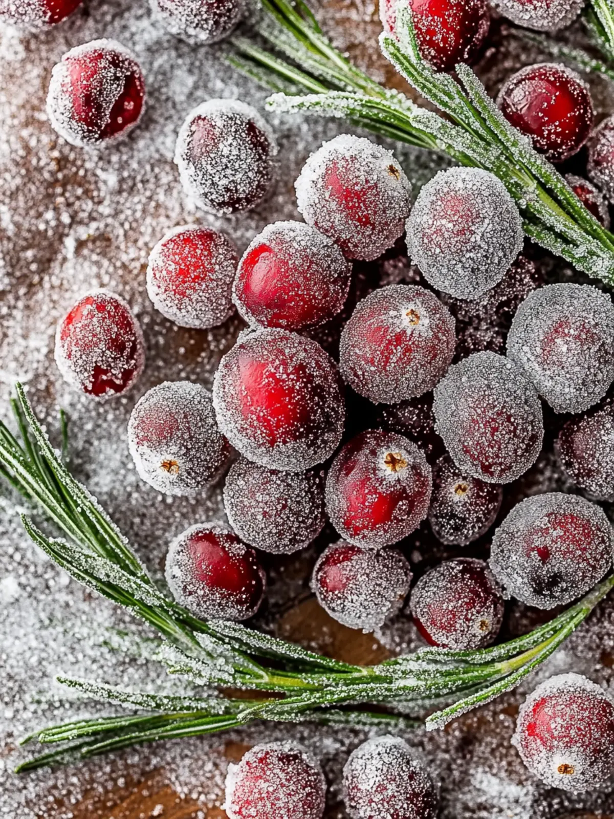 Sugared Cranberries & Sugared Rosemary
