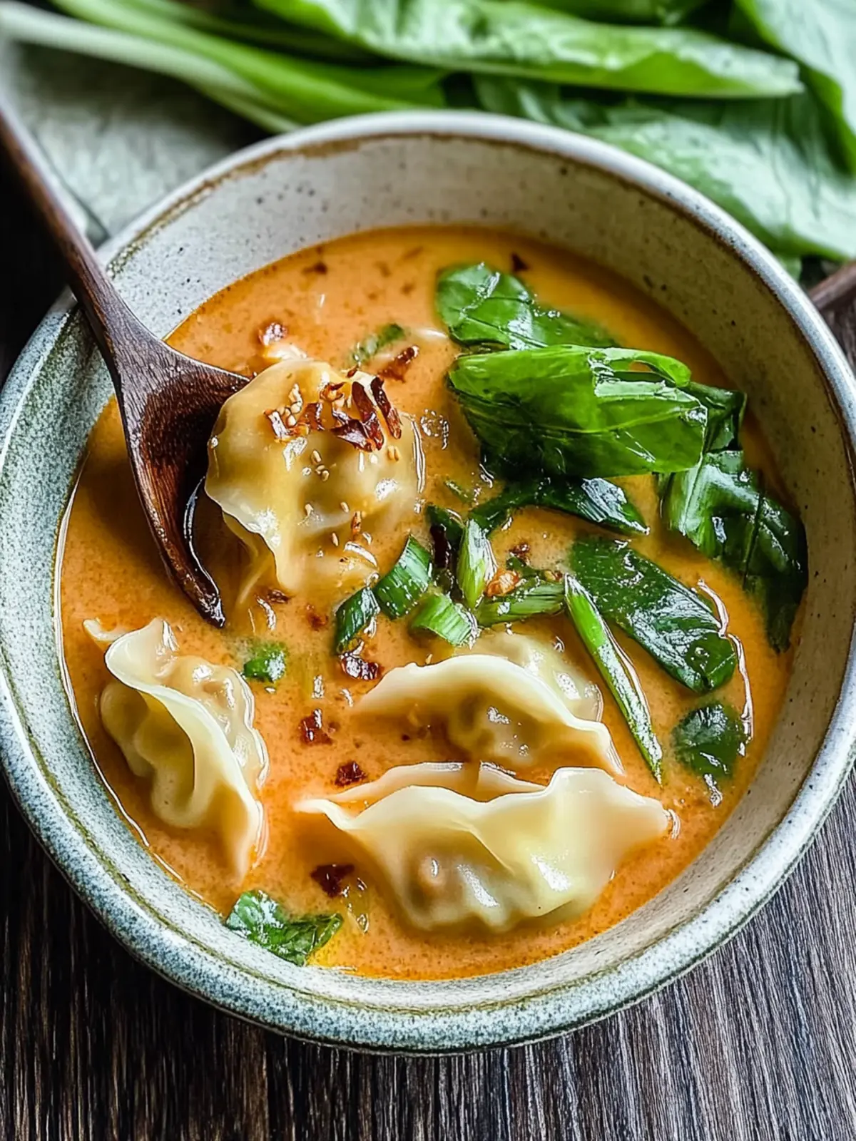 Thai Red Curry Wonton Soup