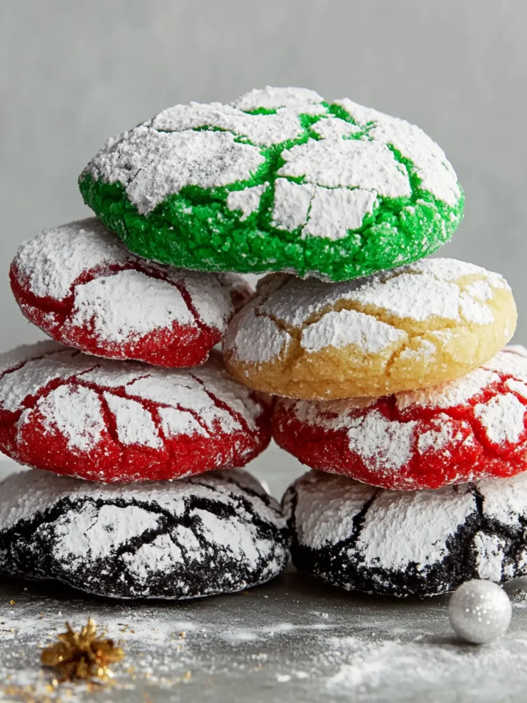 Kwanzaa Crinkle Cookies