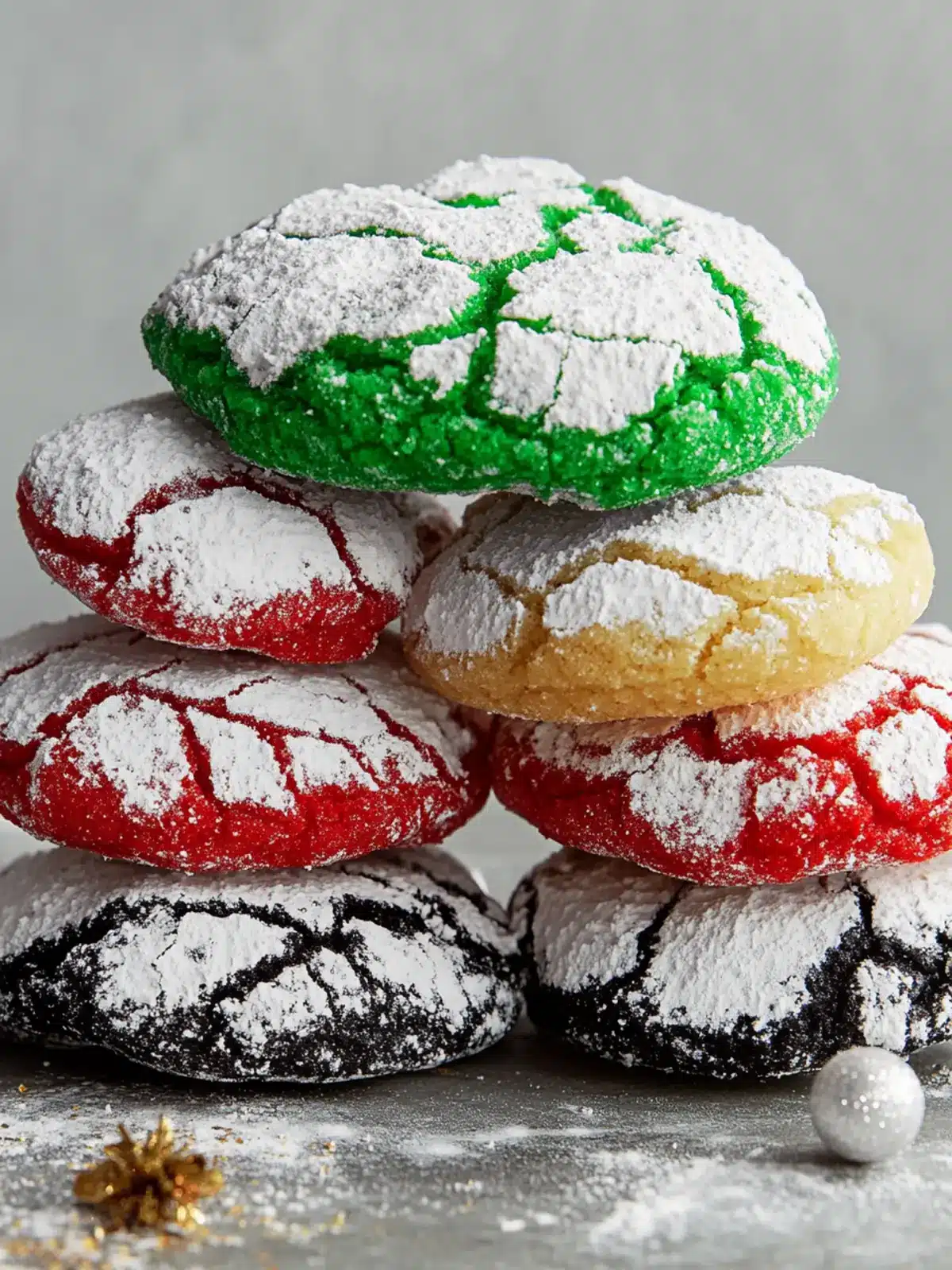 Kwanzaa Crinkle Cookies