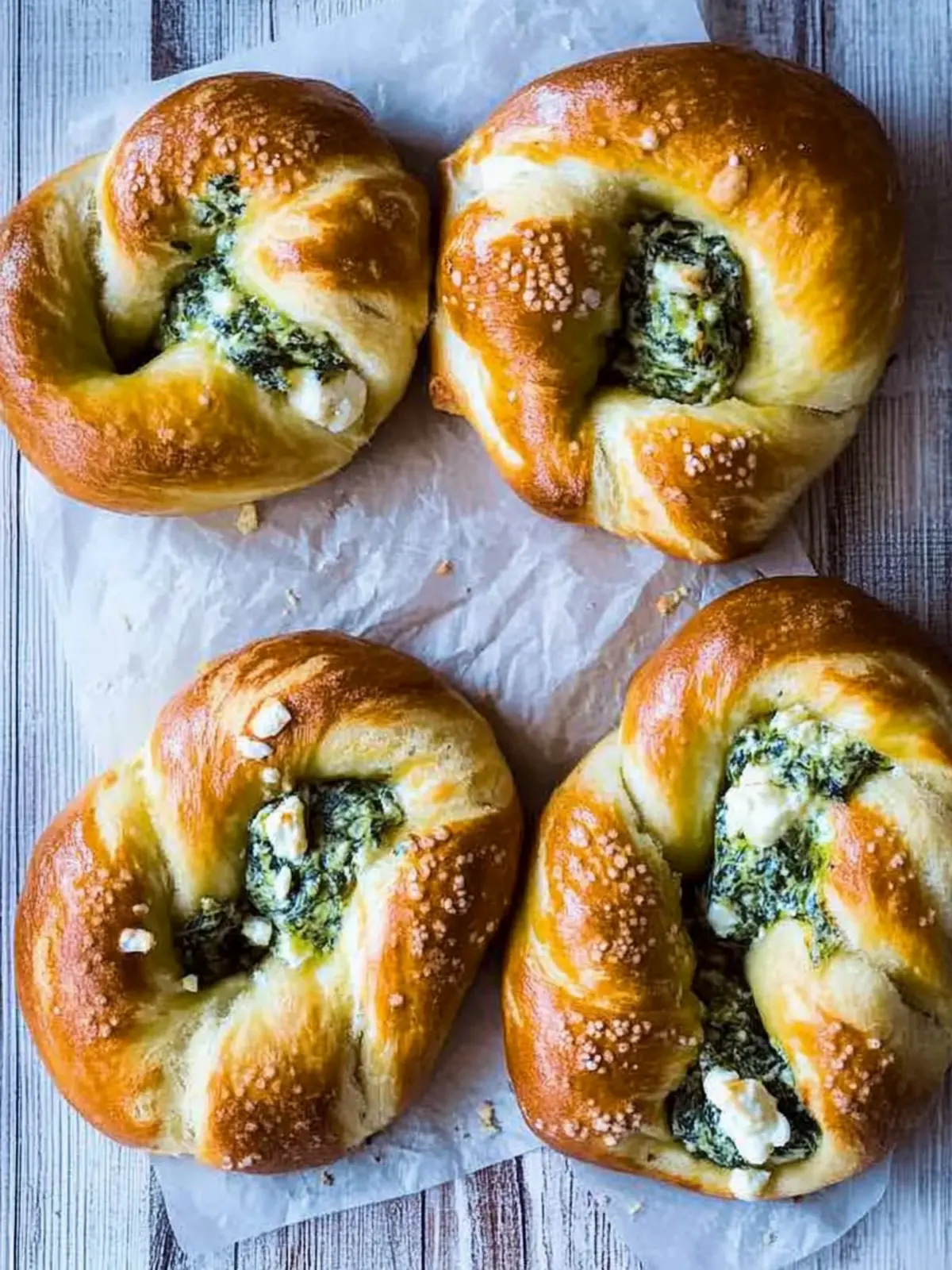 spinach & feta stuffed pretzels
