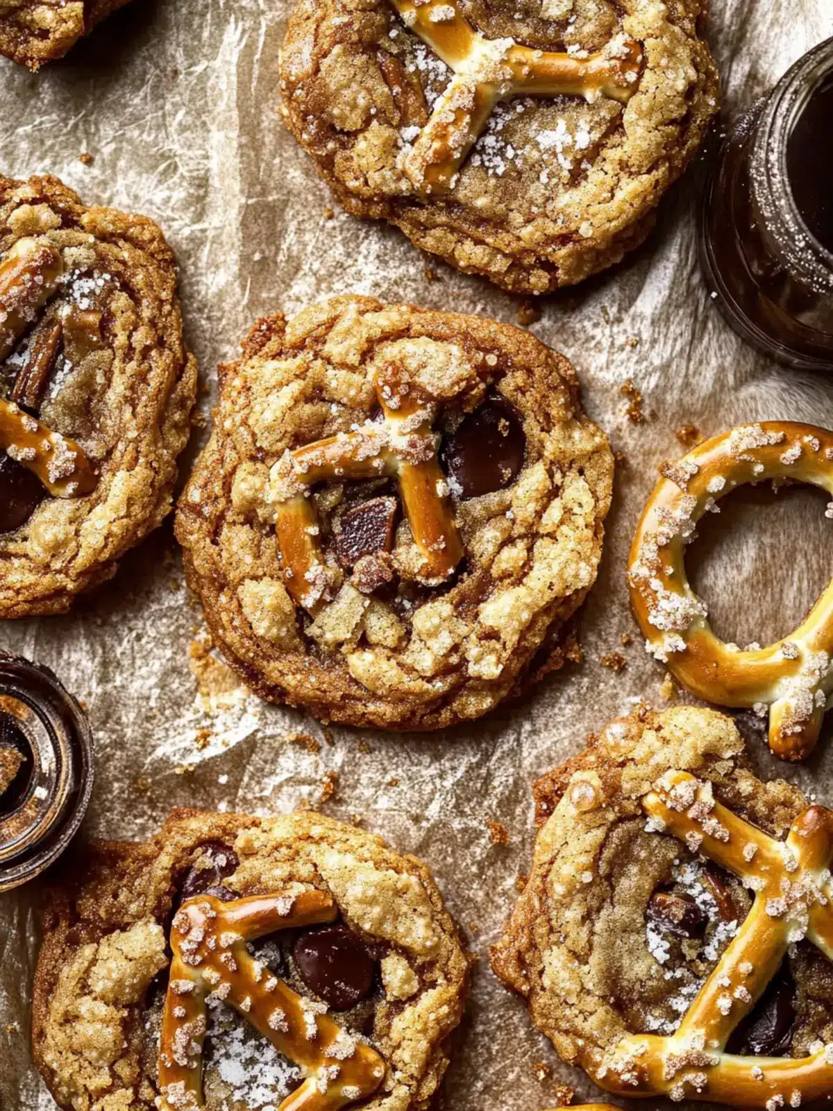 Salted Pretzel Praline Cookies