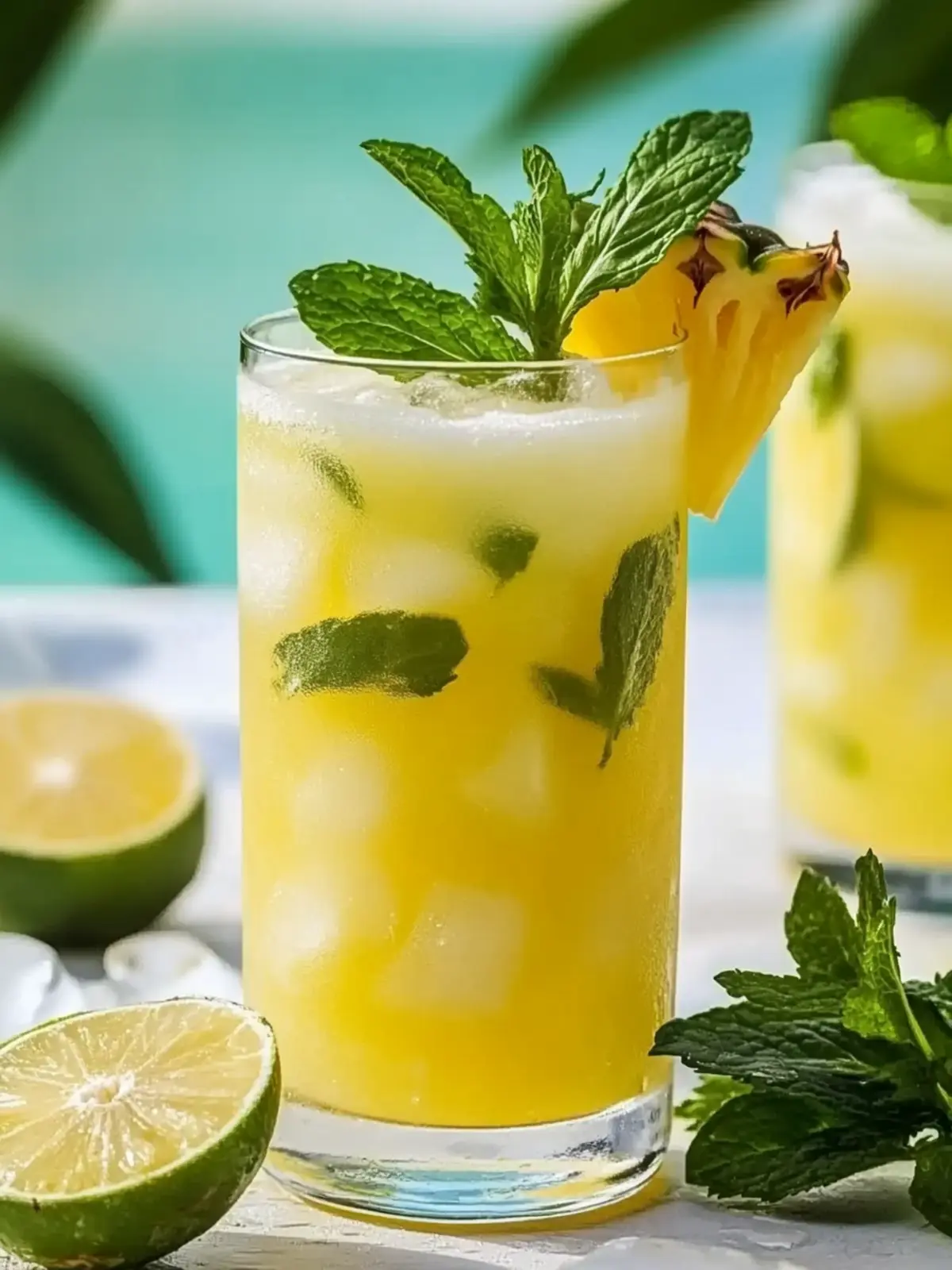 Minty Pineapple Cooler Mocktail