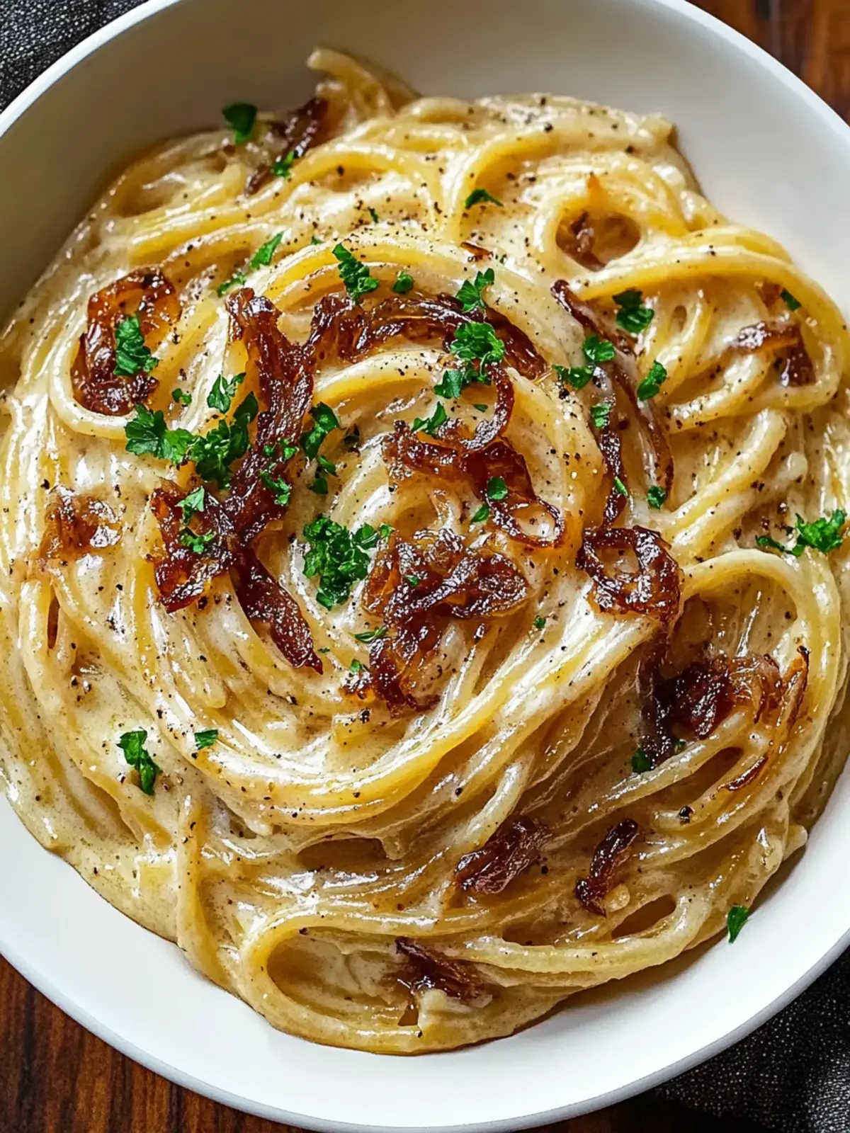 Creamy Caramelized Onion Pasta