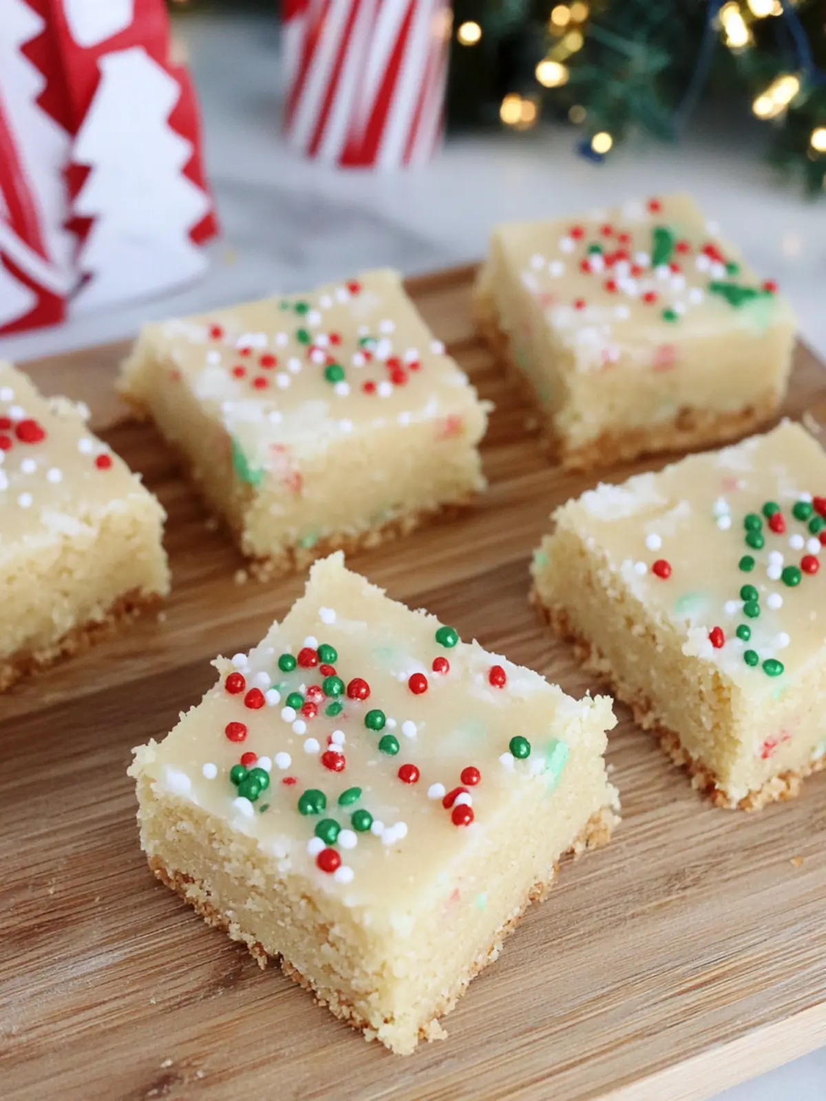 Christmas Protein Sugar Cookie Bars