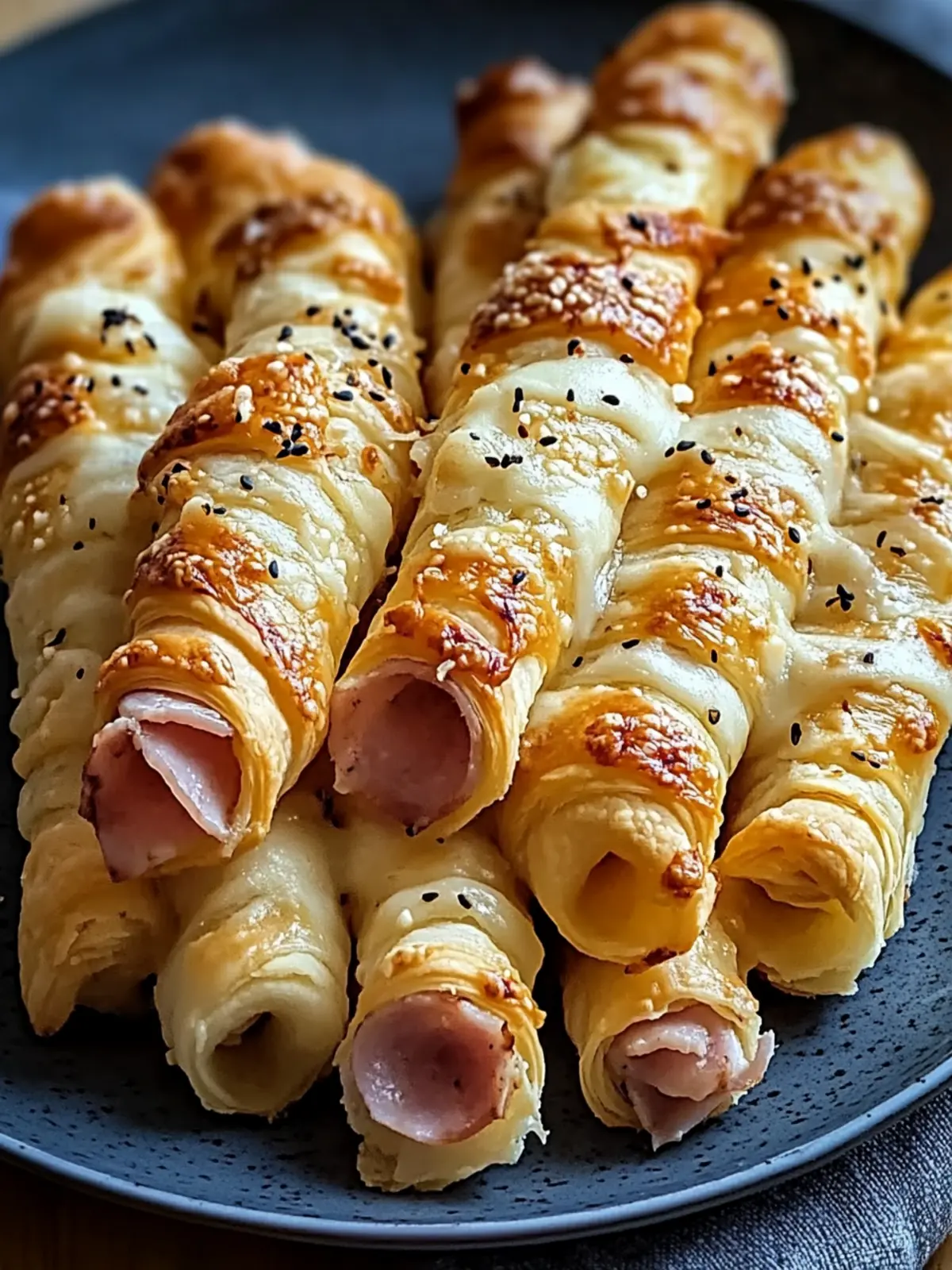Ham and Cheese Puff Pastry Sticks