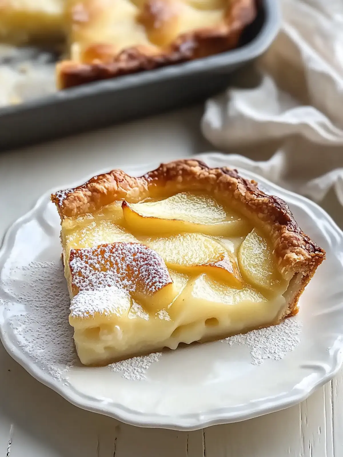 Creamy Pear Custard Pie