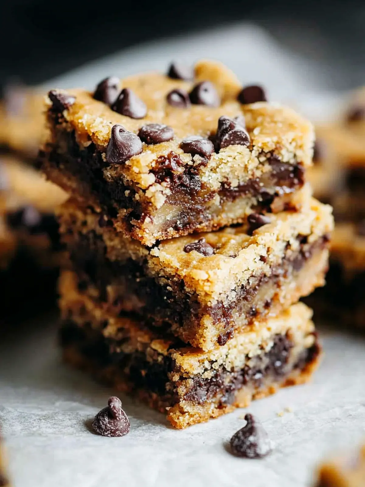 Chocolate Chip Cookie Butter Bars