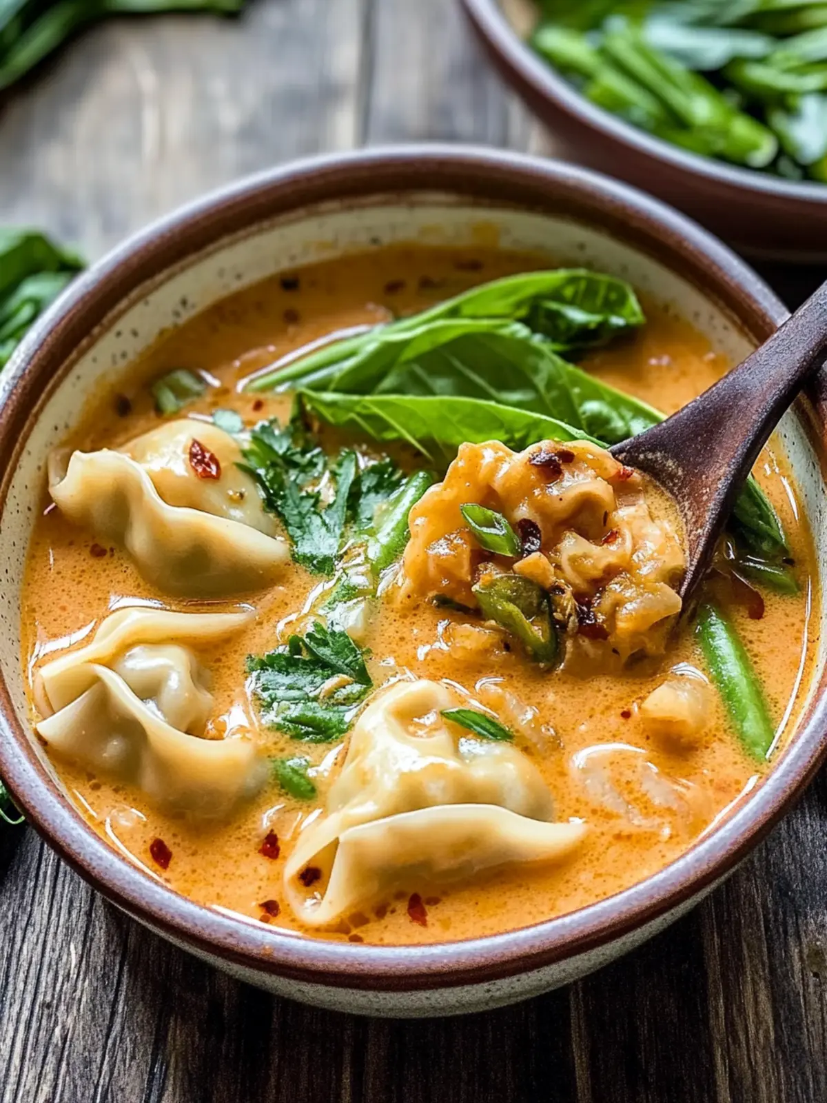 Thai Red Curry Wonton Soup