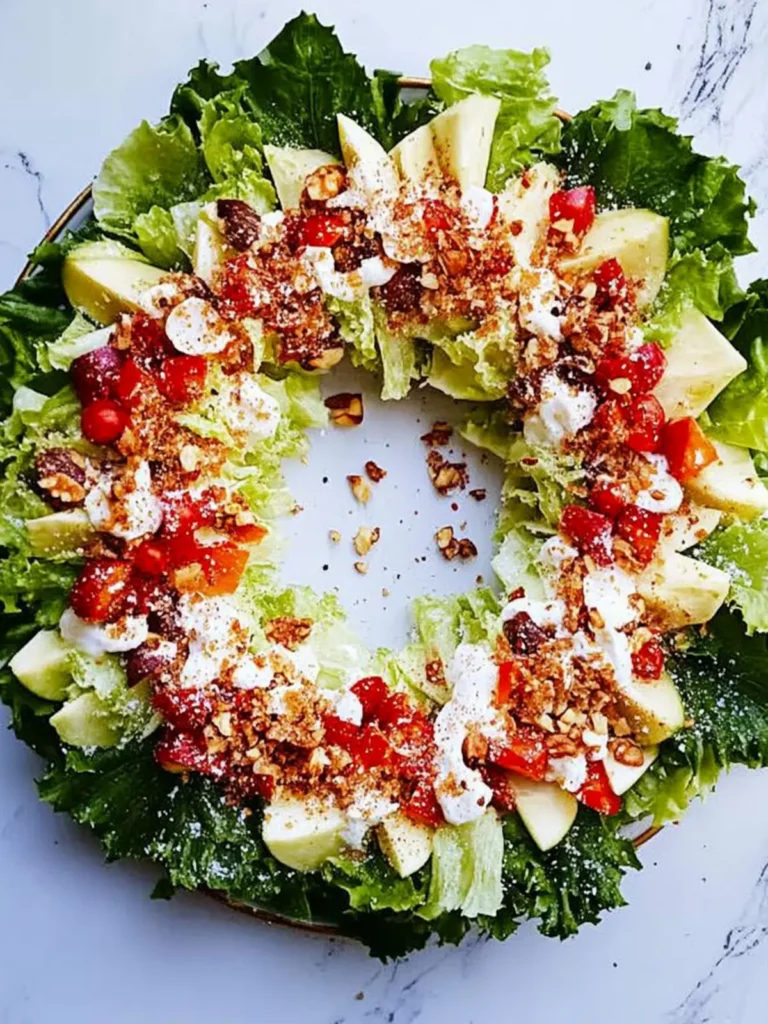 Christmas wedge salad wreath