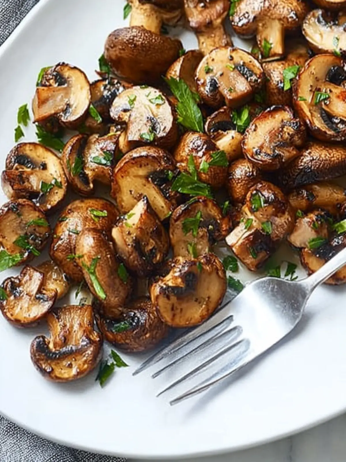Garlicky Marinated Grilled Mushrooms
