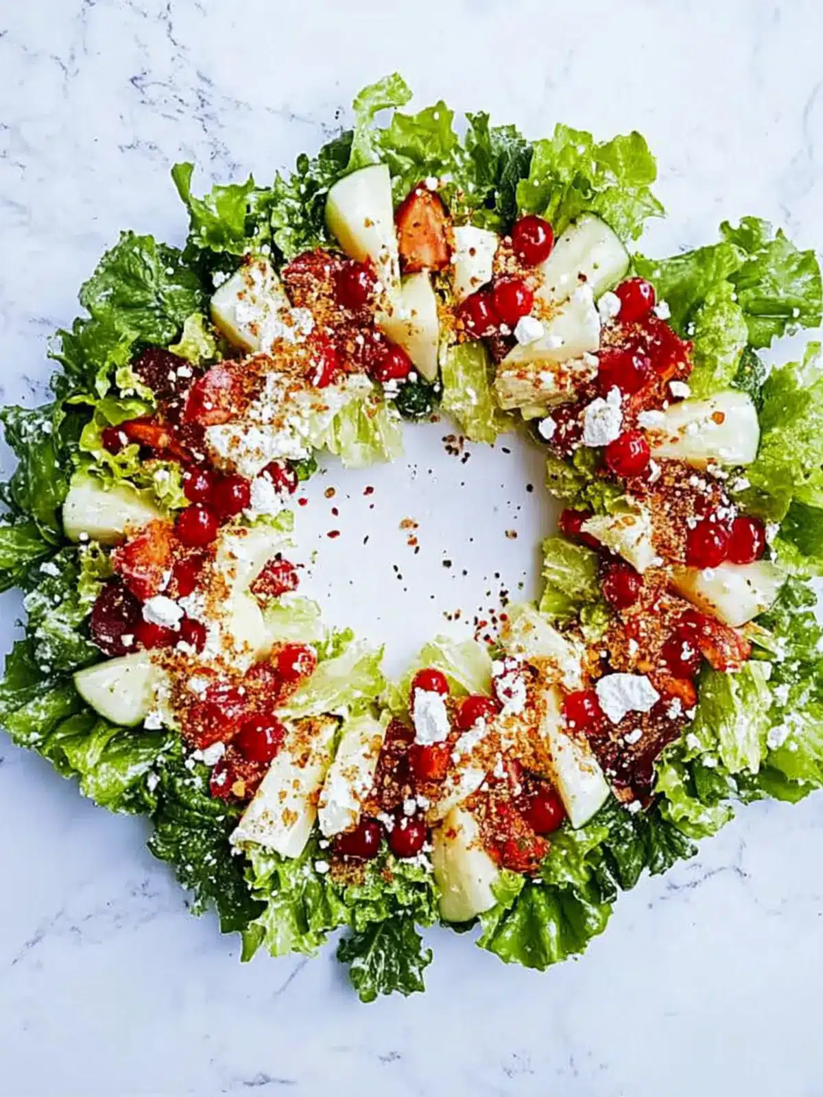 Christmas wedge salad wreath