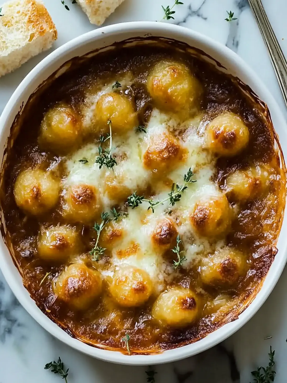 Simple Baked French Onion Gnocchi