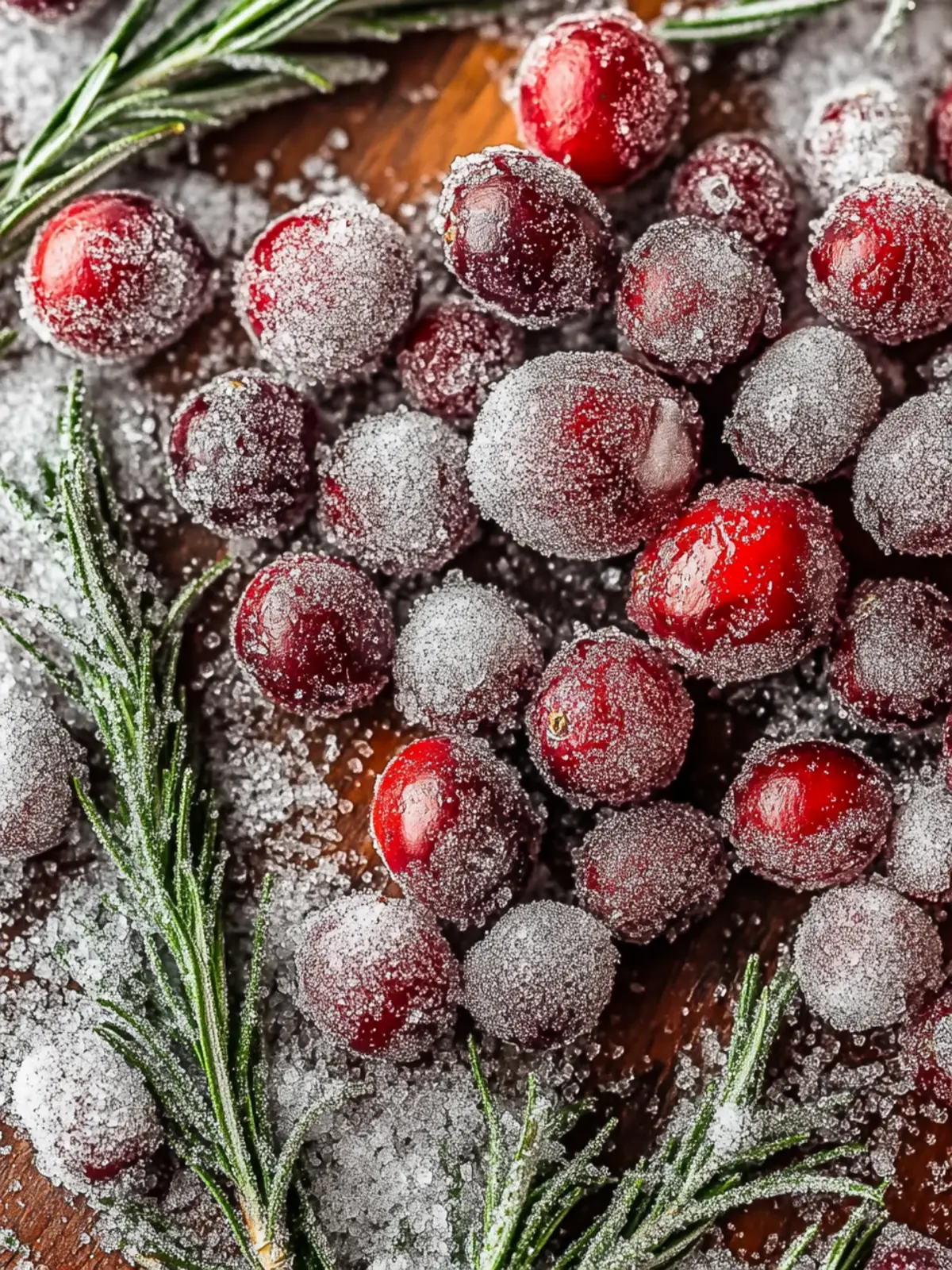 Sugared Cranberries & Sugared Rosemary