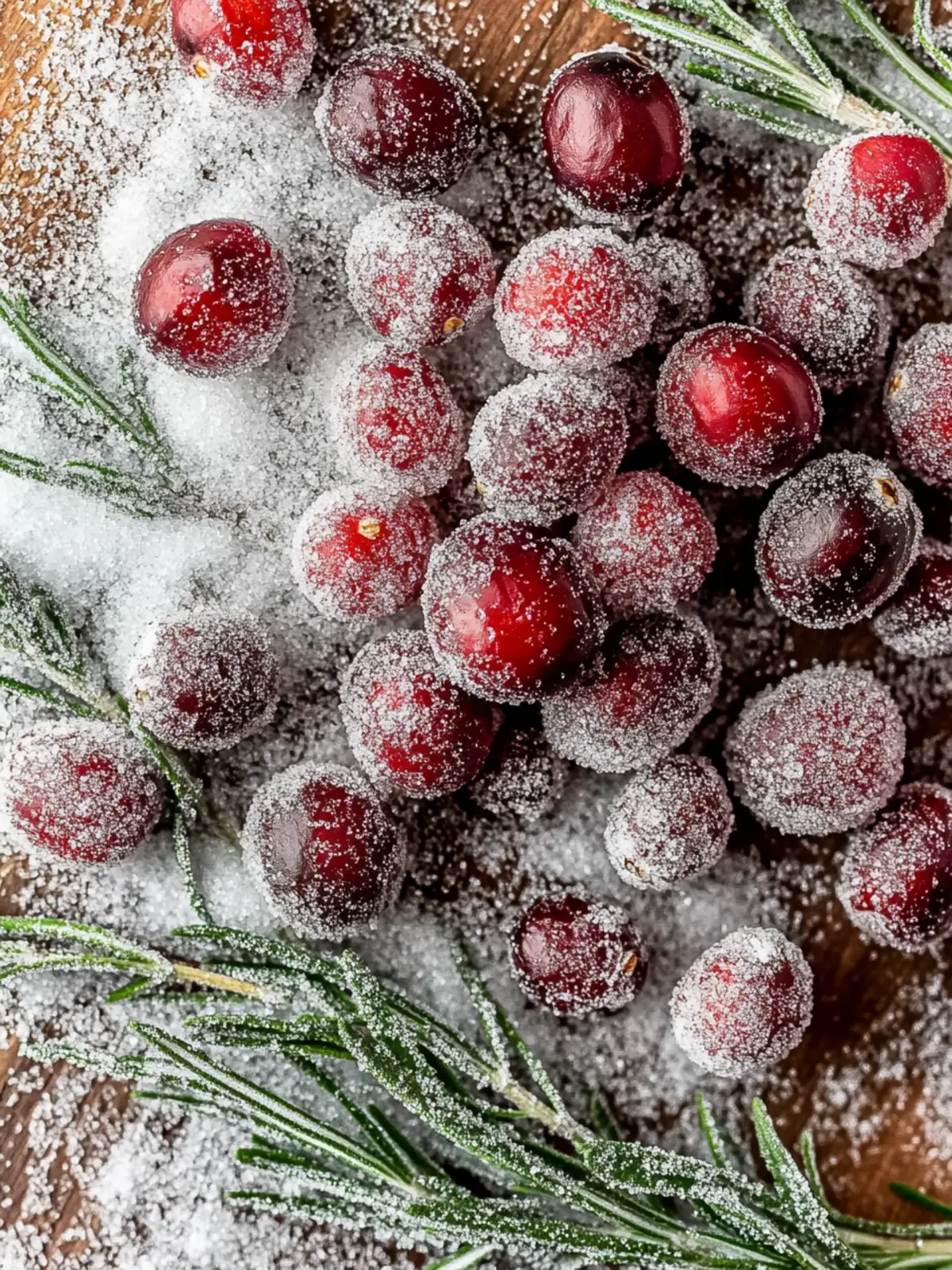 Sugared Cranberries & Sugared Rosemary