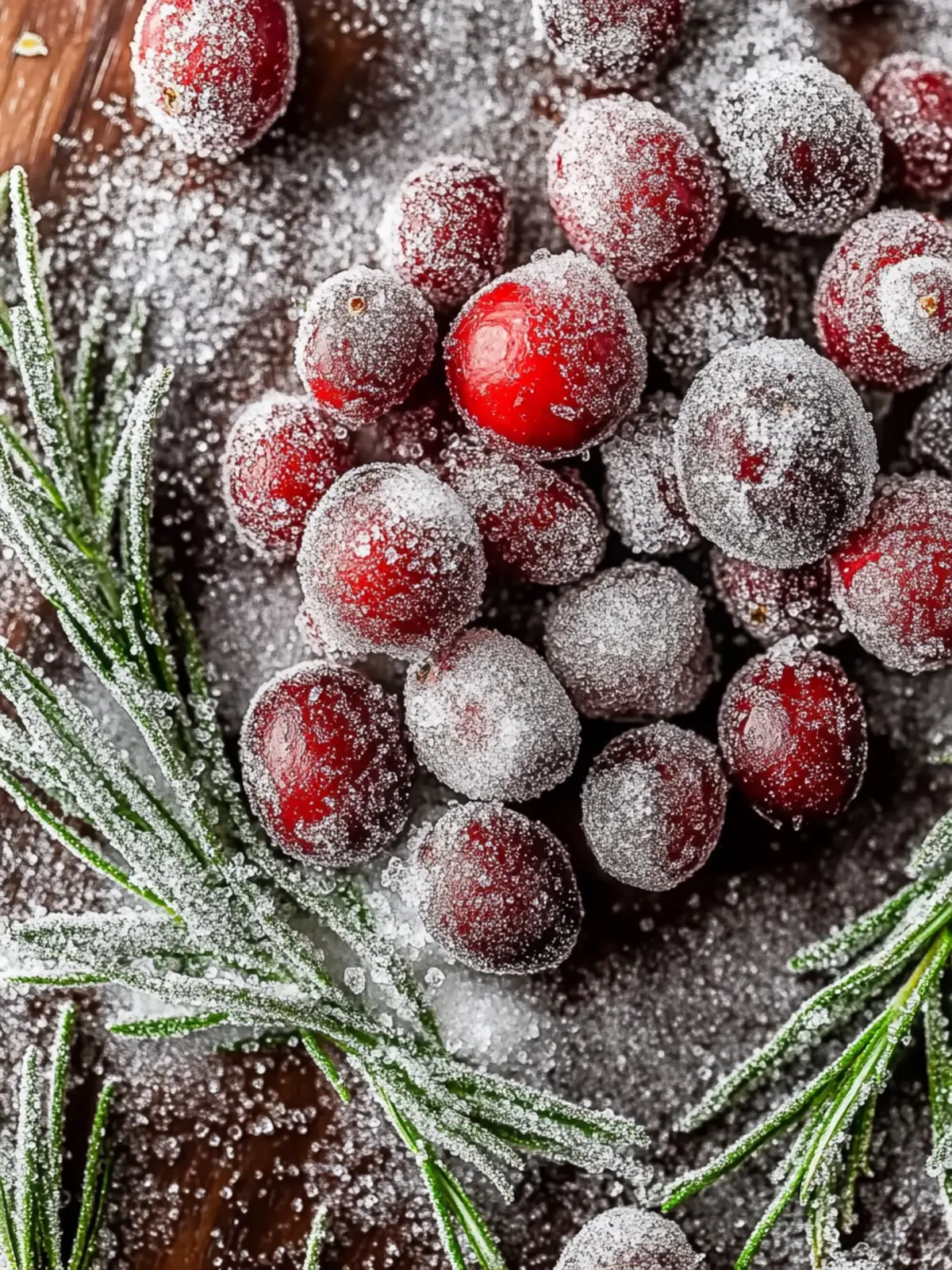 Sugared Cranberries & Sugared Rosemary