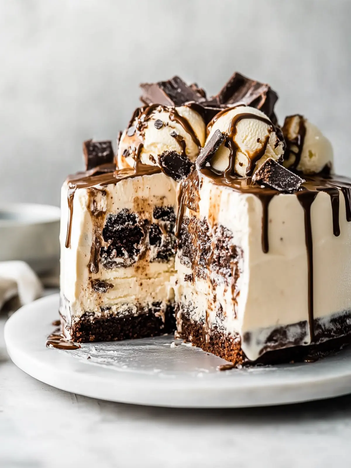 Moose Tracks Ice Cream Cake