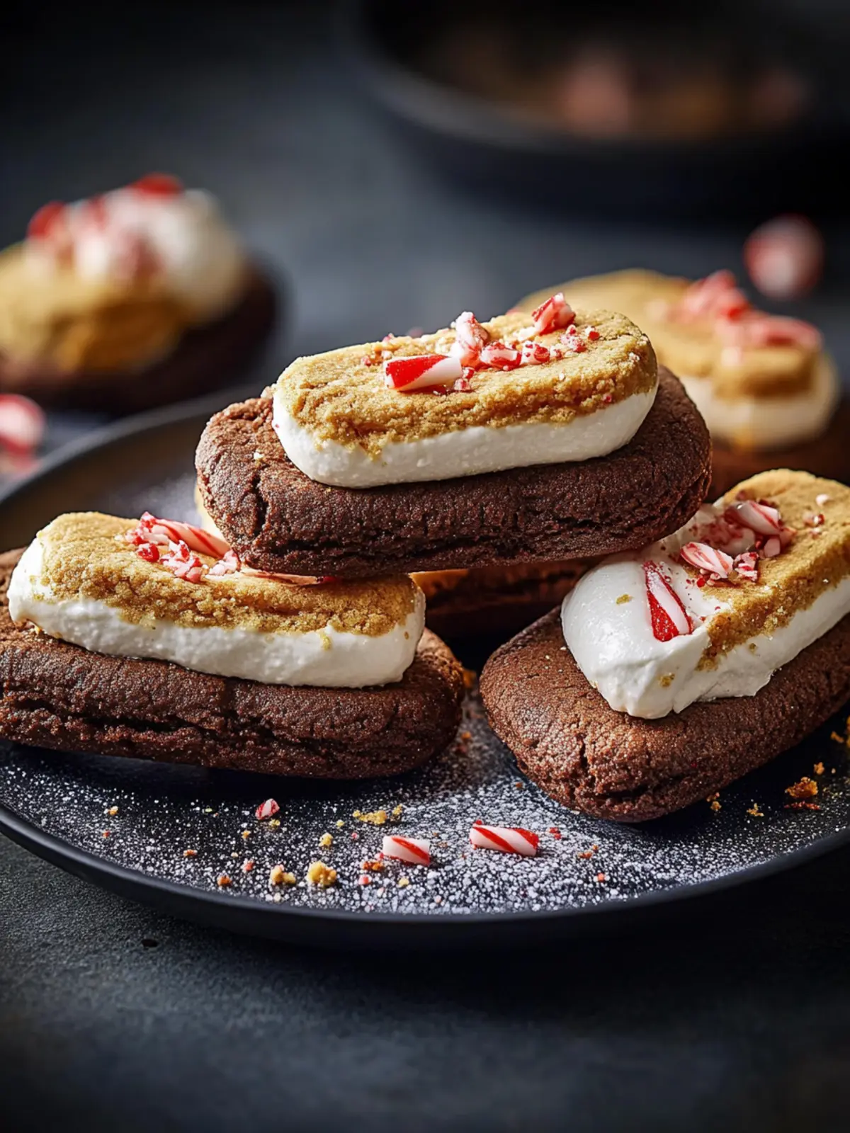 Air fryer peppermint cookie s’mores