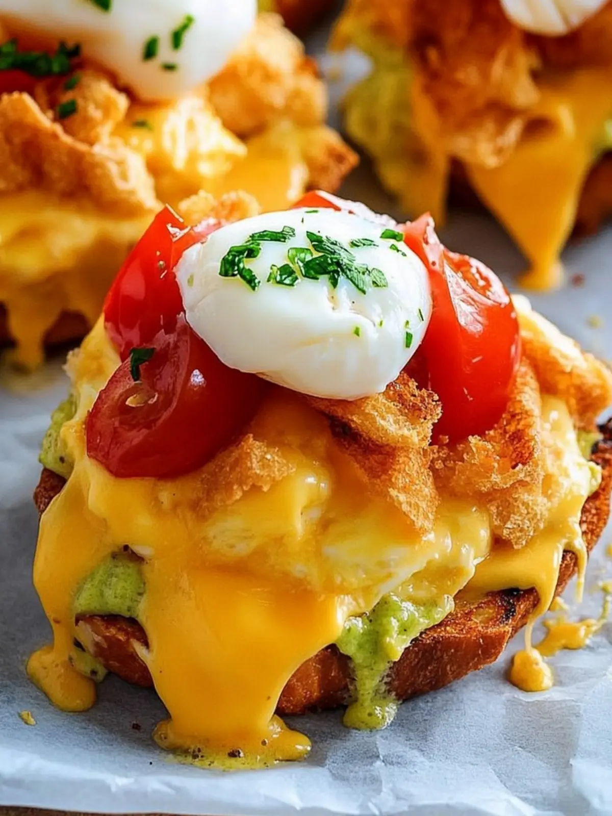 Breakfast Grilled Cheese Eggs Benedict