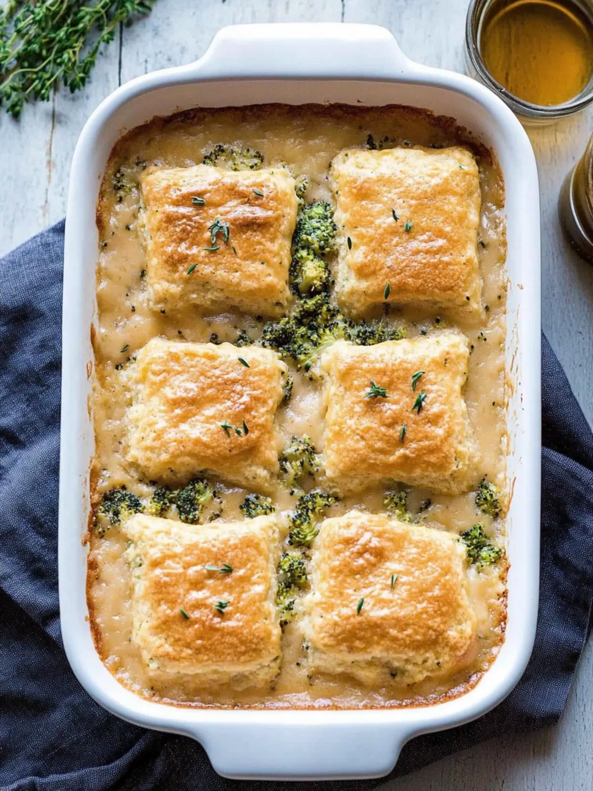 Homemade Broccoli Cheddar Cobbler