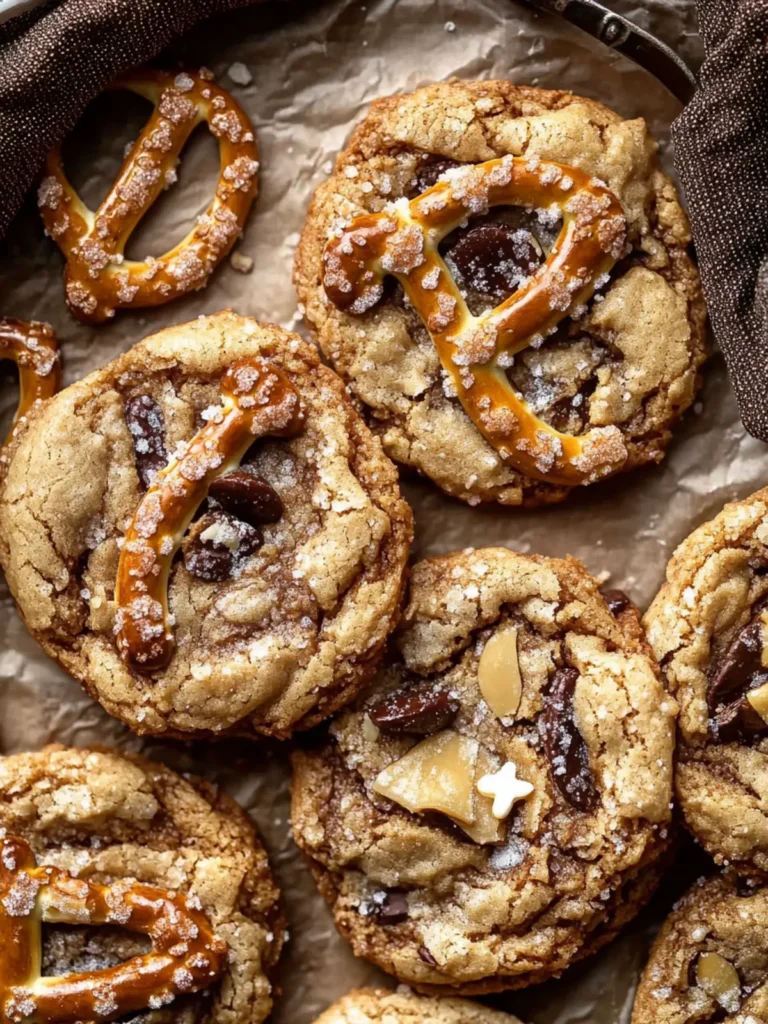 Salted Pretzel Praline Cookies