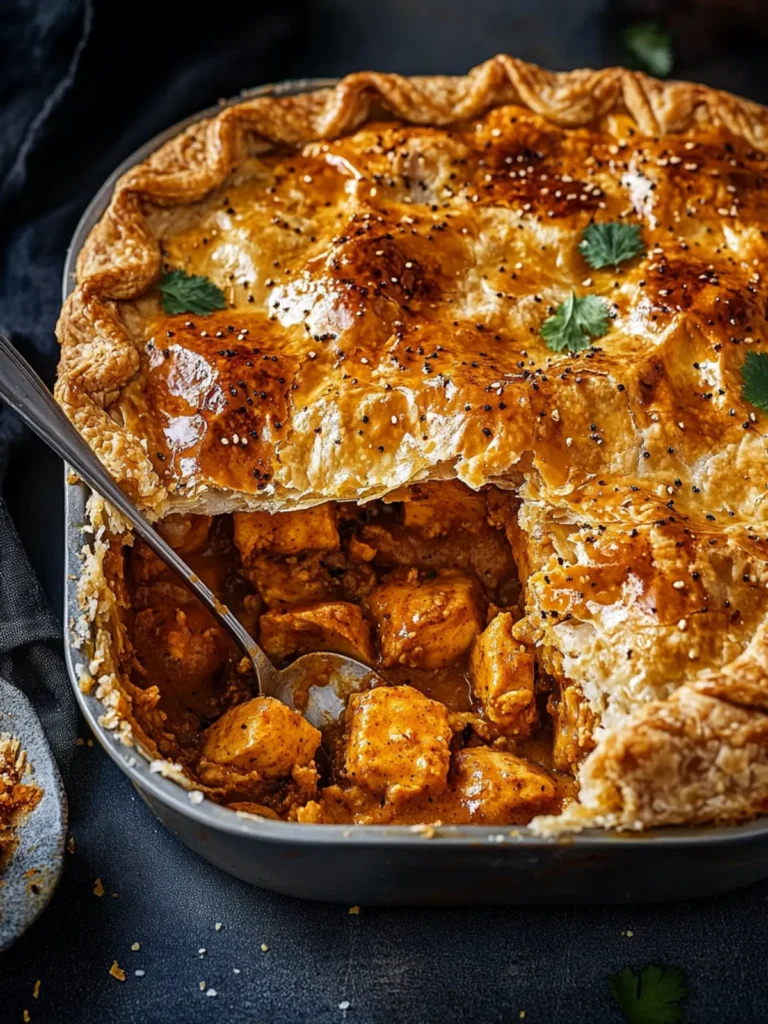 Butter chicken pie