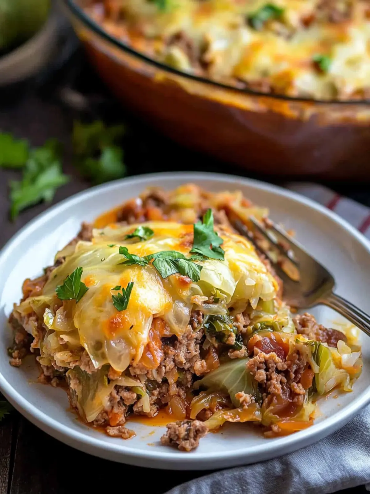 Low Carb Cabbage Roll Casserole