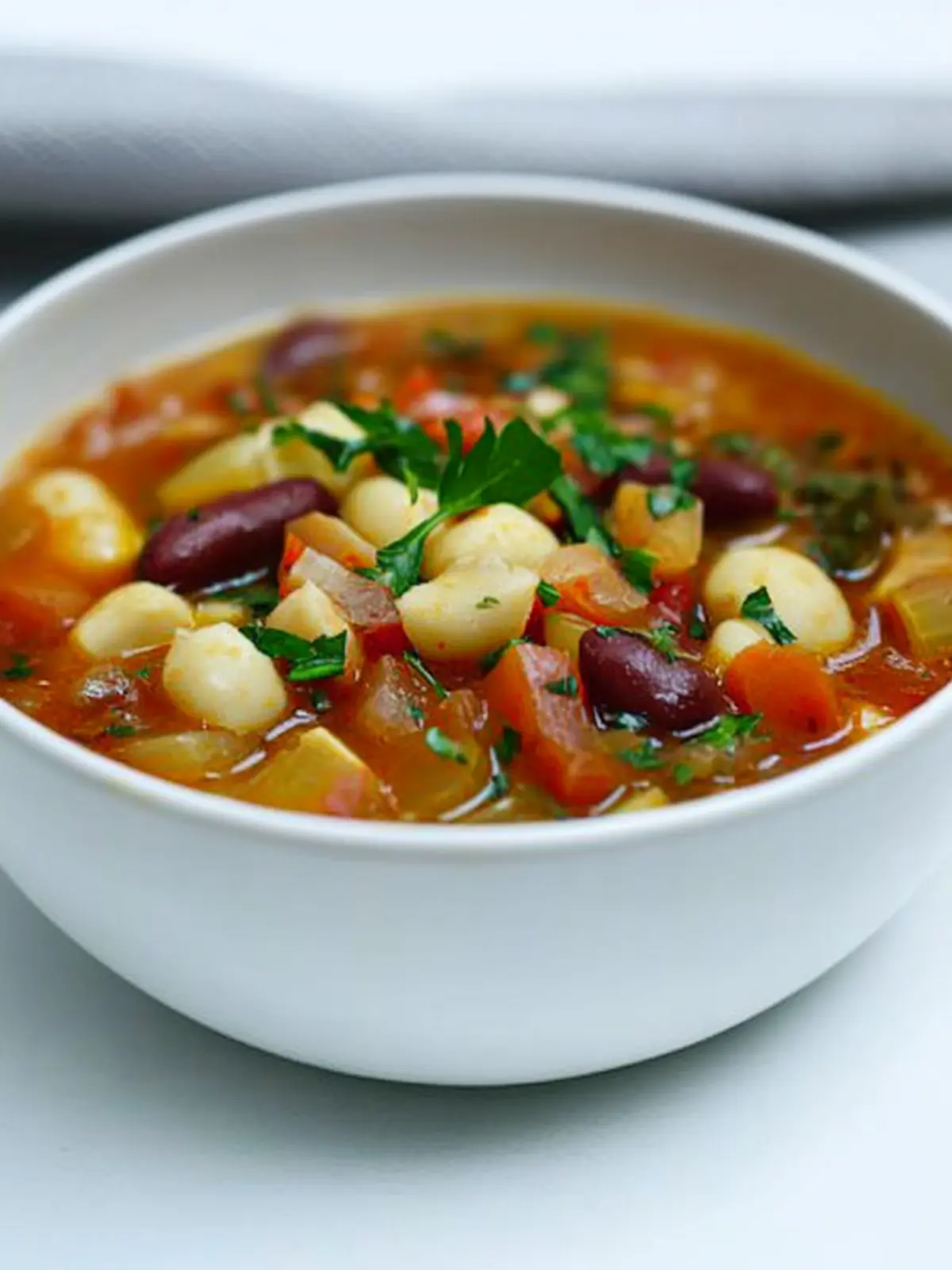 Delicious minestrone soup