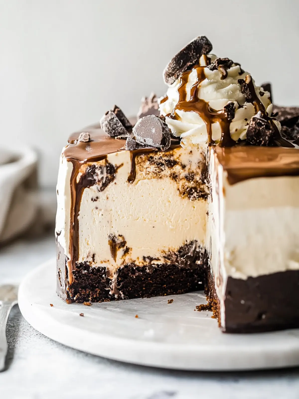 Moose Tracks Ice Cream Cake