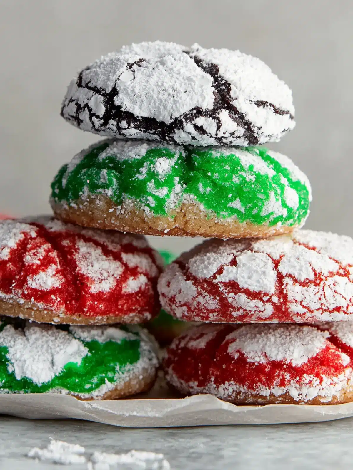 Kwanzaa Crinkle Cookies