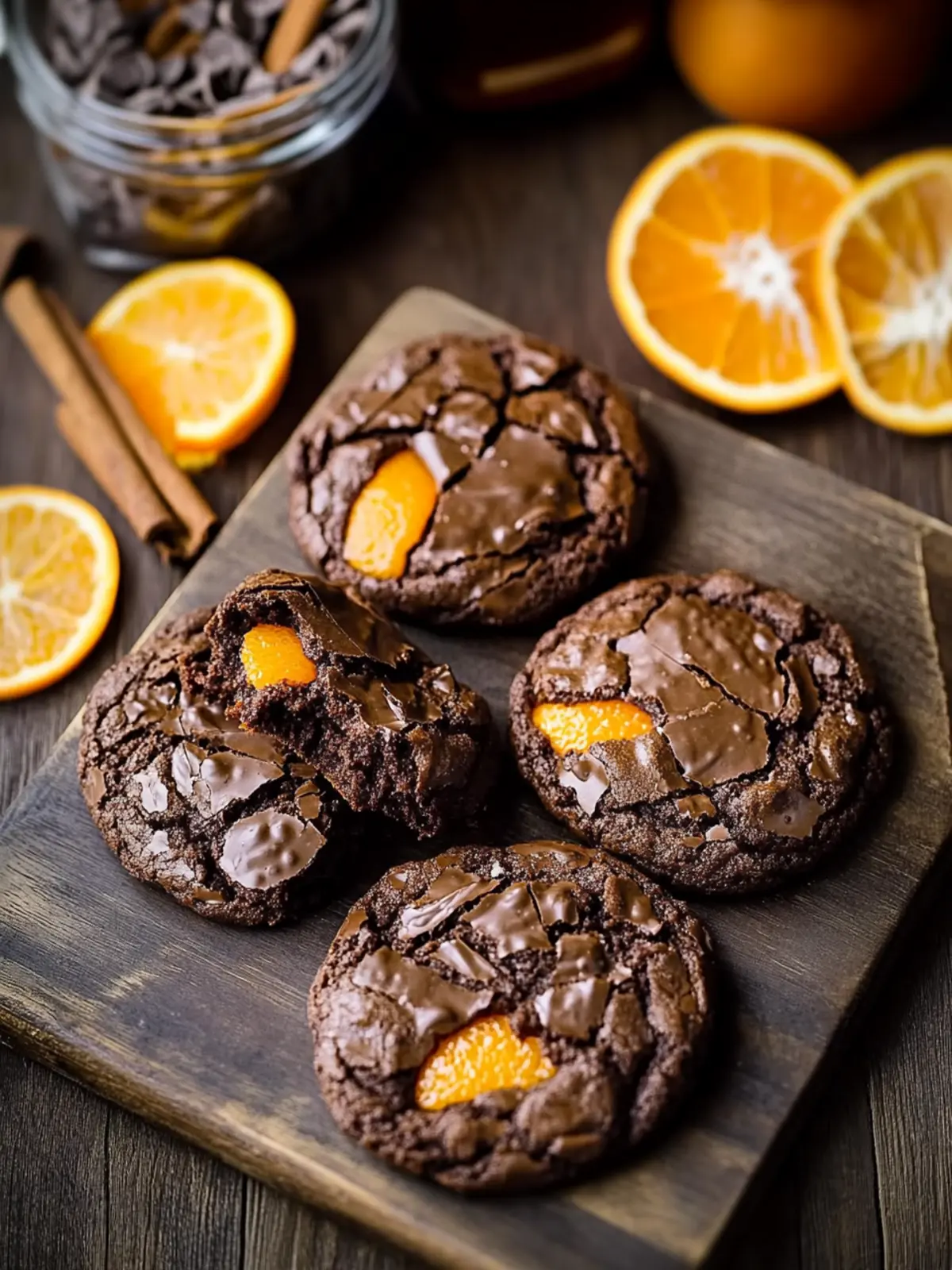 Chocolate Orange Brownie Cookies