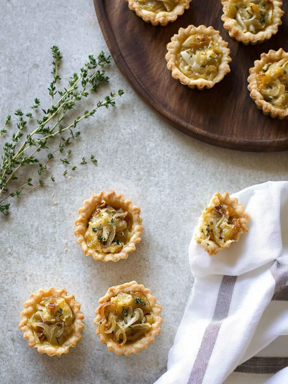 french onion tartlets