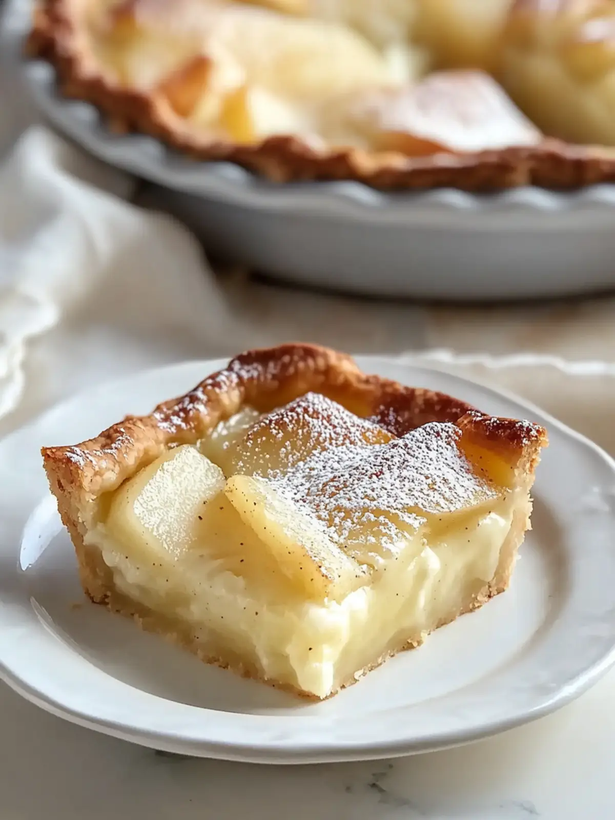 Creamy Pear Custard Pie