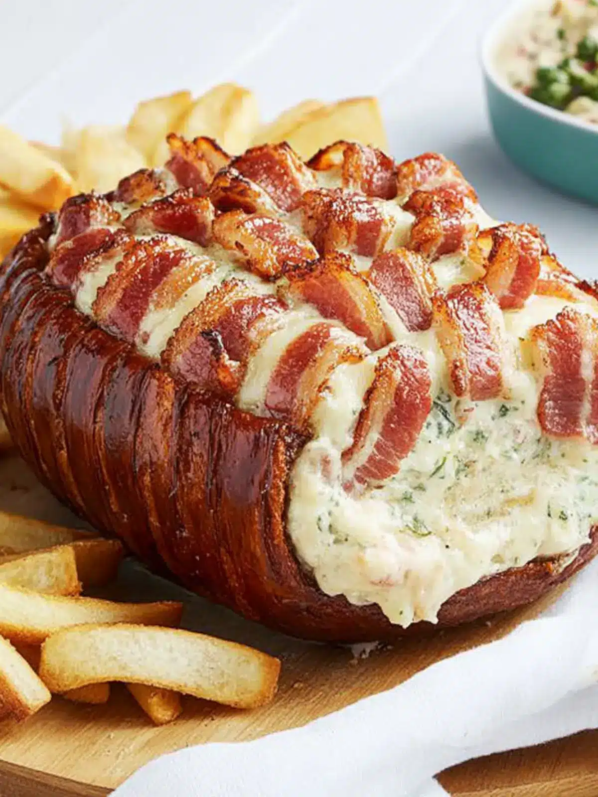 Glazed bacon cheese-mas cob loaf