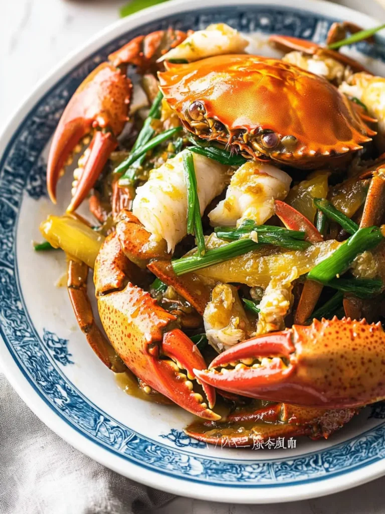 Stir-fried Crab with Ginger and Scallion