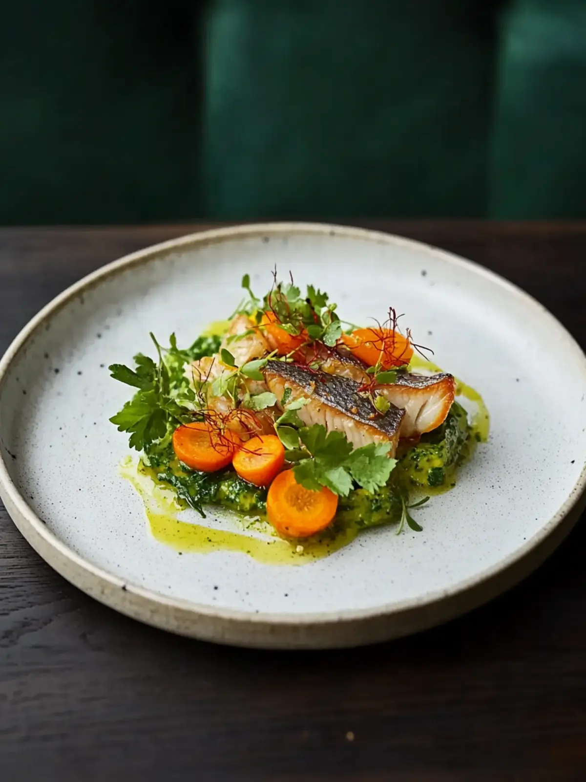 Mackerel Caesar with smoked carrots