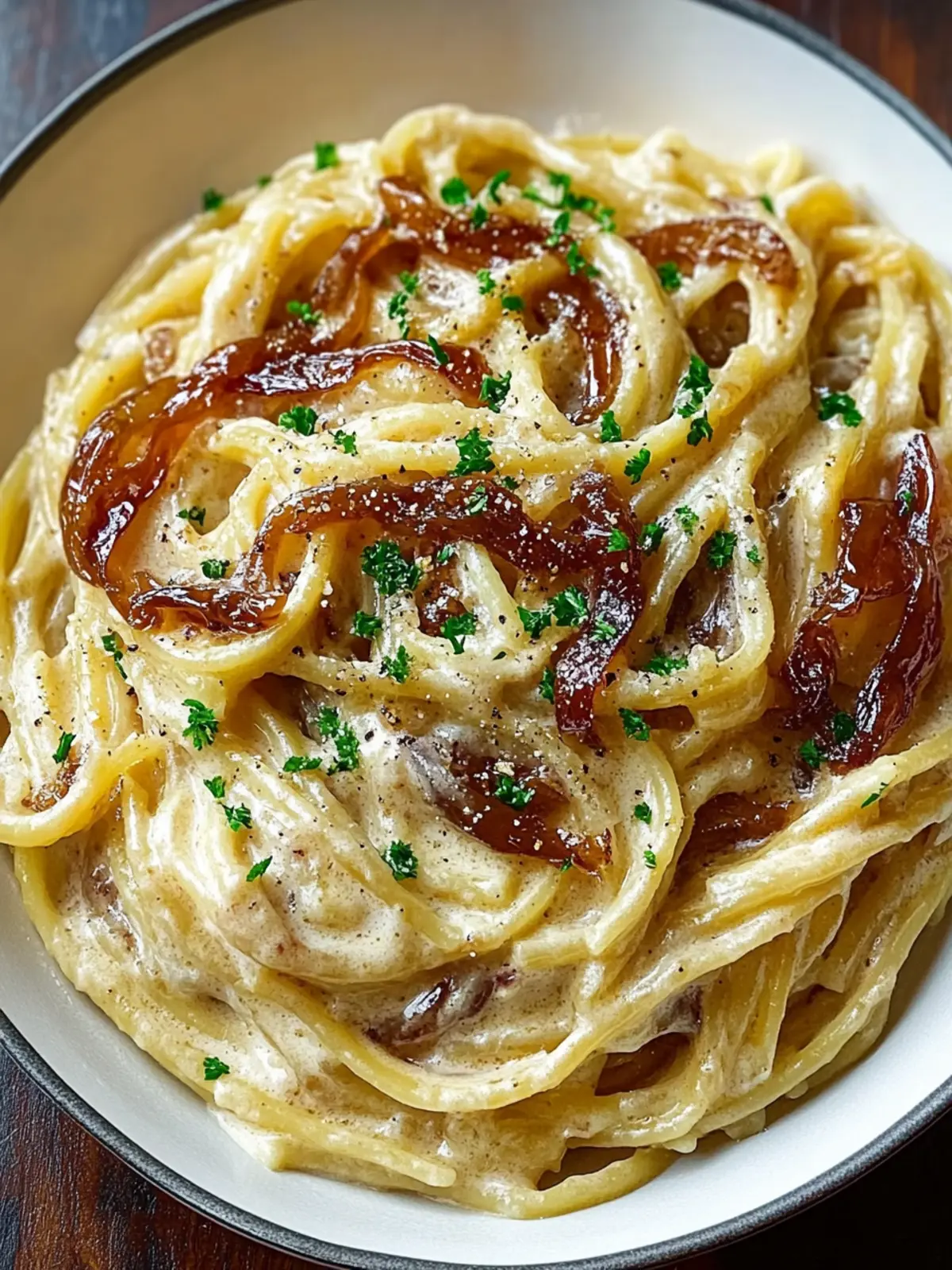Creamy Caramelized Onion Pasta