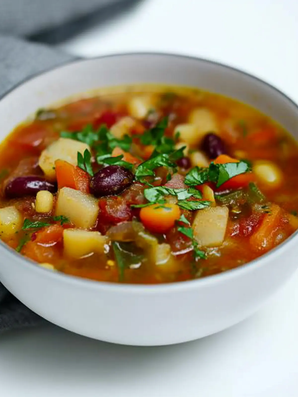 Delicious minestrone soup