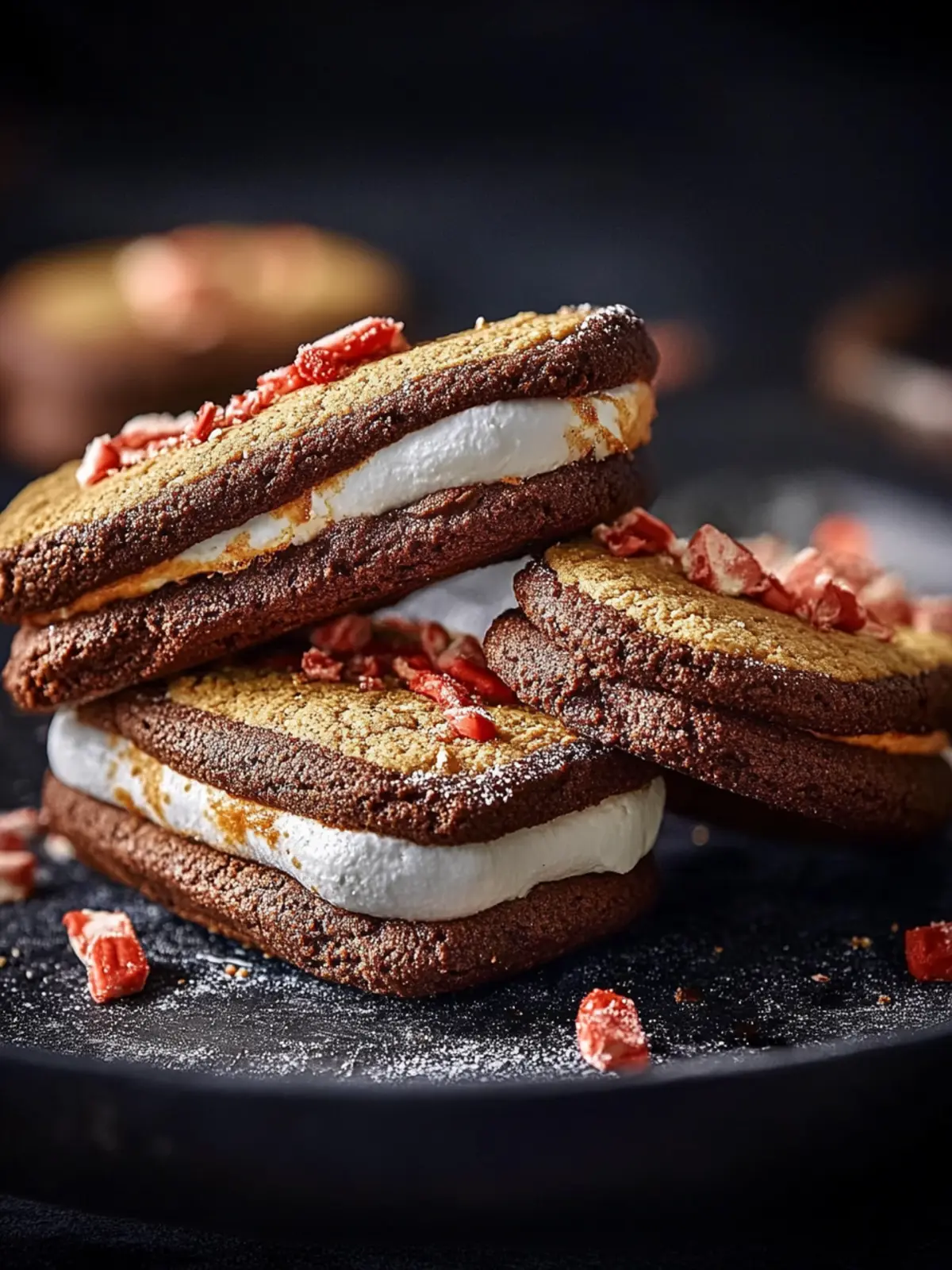 Air fryer peppermint cookie s’mores