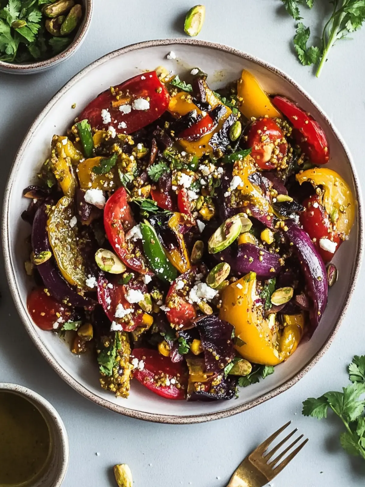 Charred Mexican Salad with Pistachio Cumin Vinaigrette
