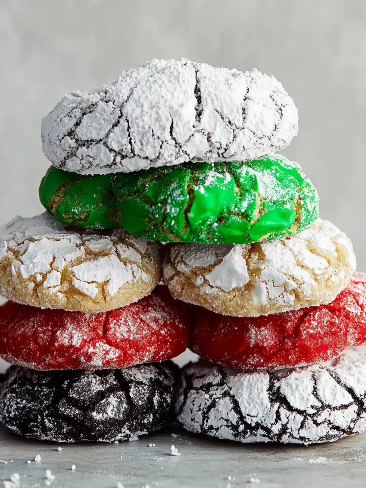 Kwanzaa Crinkle Cookies