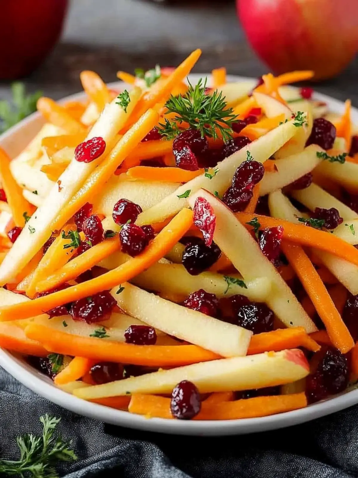 Refreshing Apple Cranberry Carrot Salad