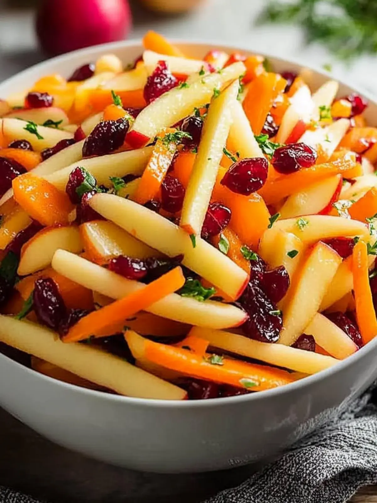 Refreshing Apple Cranberry Carrot Salad
