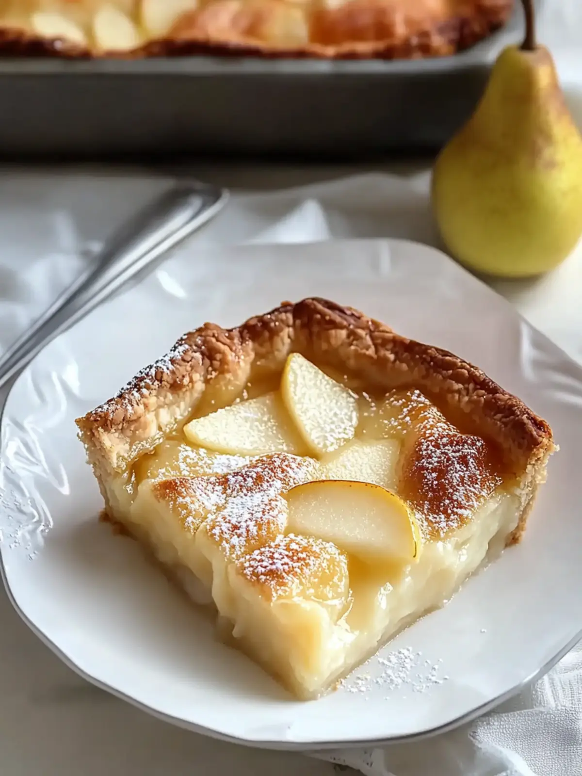 Creamy Pear Custard Pie