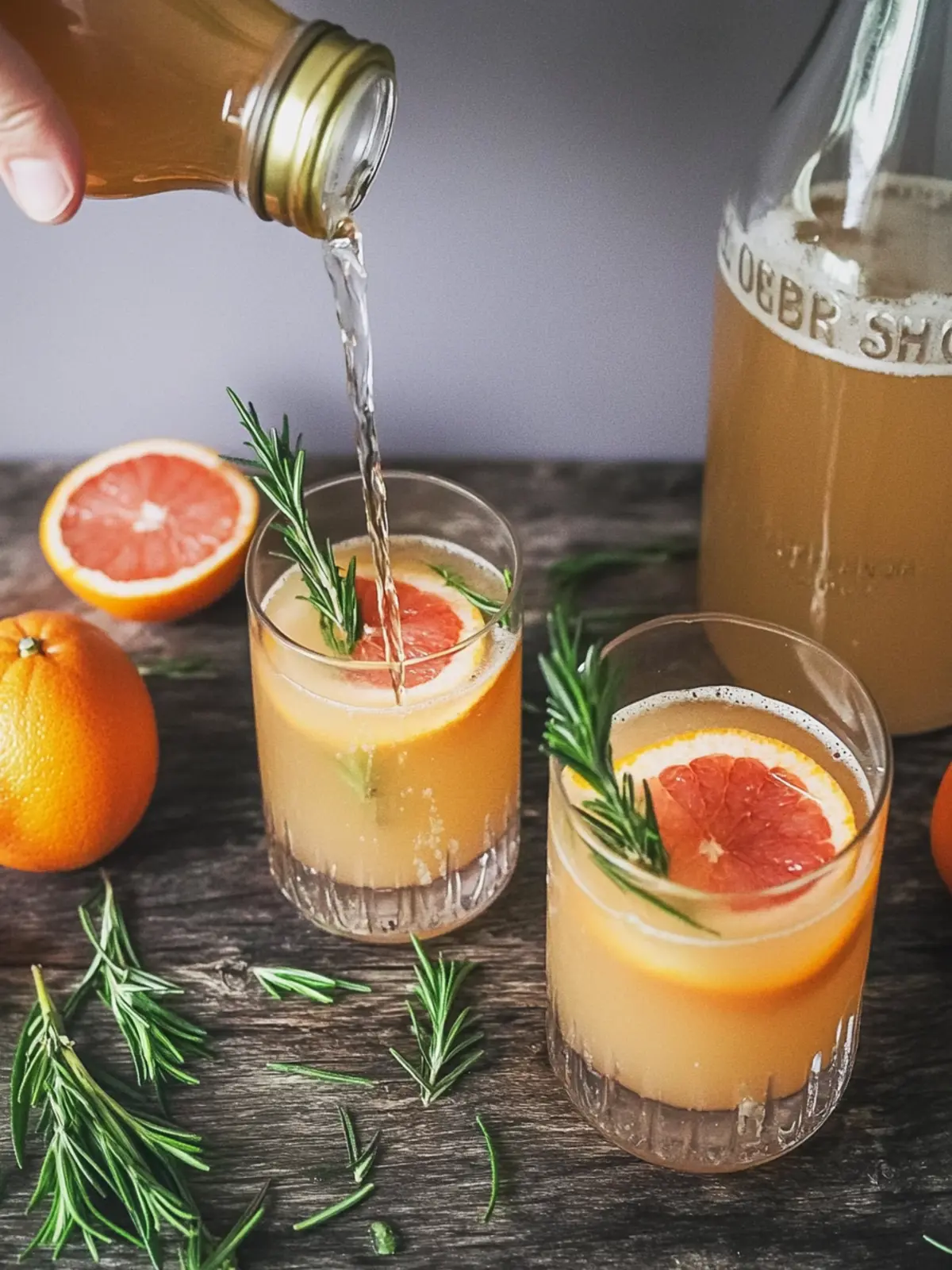 Grapefruit, Clementine & Rosemary Shrub