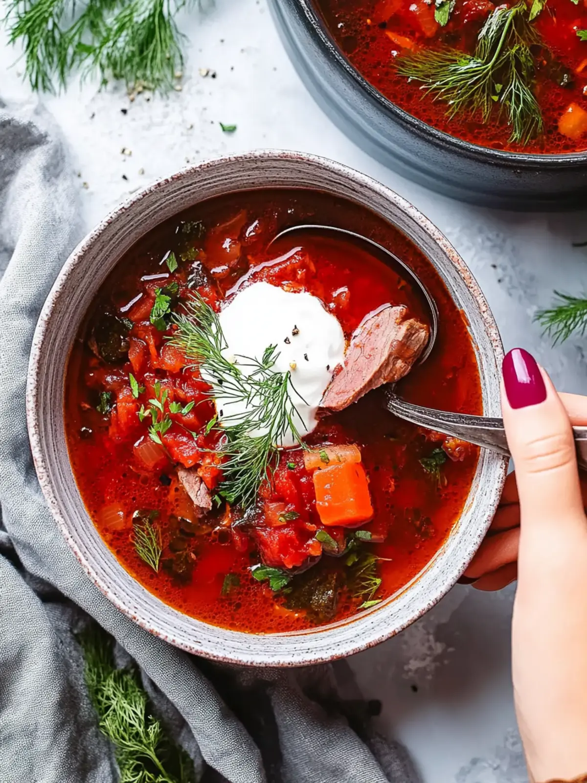 Hearty Borscht Soup with Beef for Cozy Nights In Borscht Soup with Beef