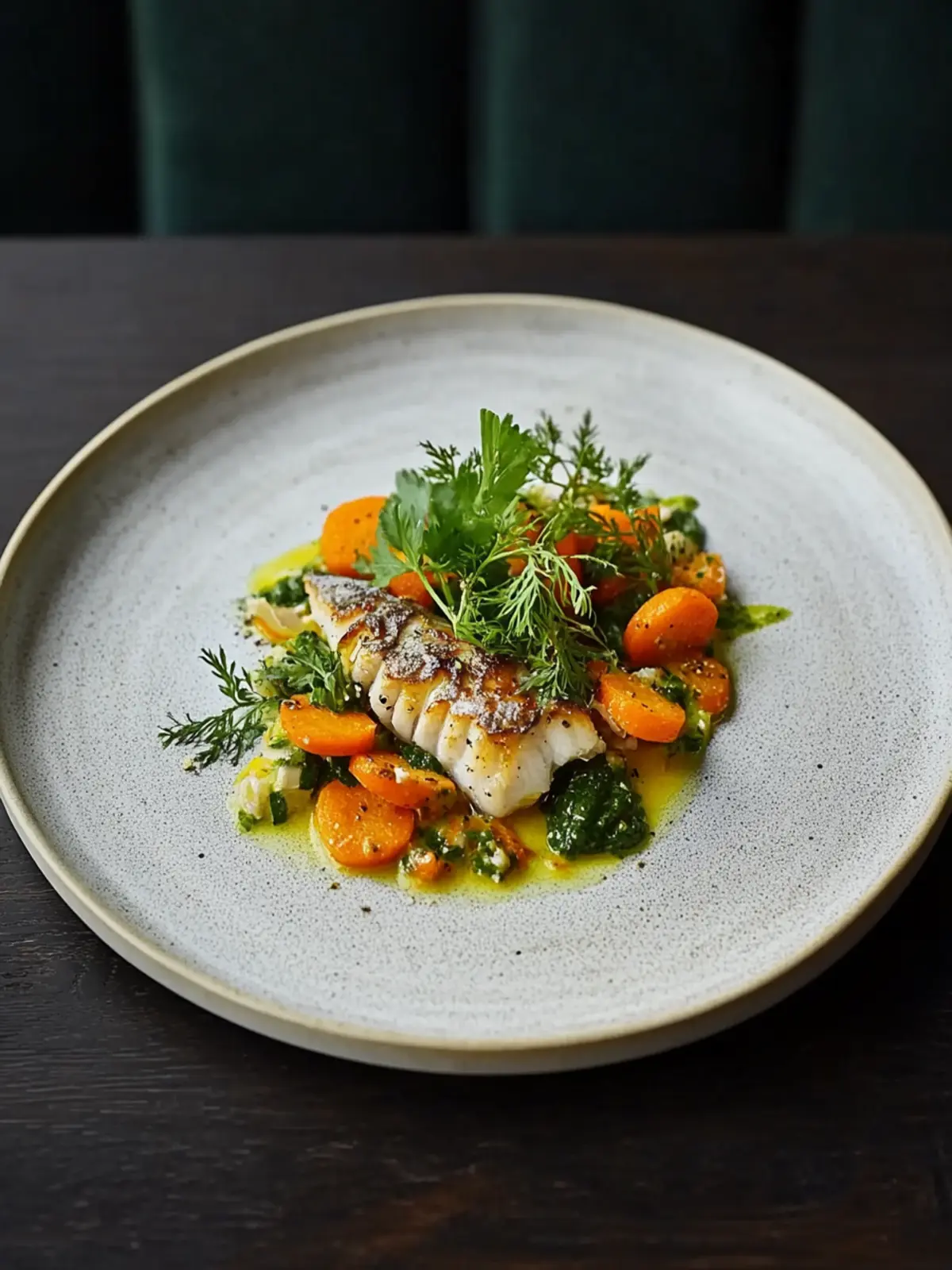 Mackerel Caesar with smoked carrots